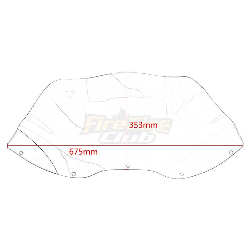 Carcasa parbriz motocicletei 13 inchi pentru Harley Road Glide Ultra FLTRU CVO Custom FLTR FLTRX 1998-2013