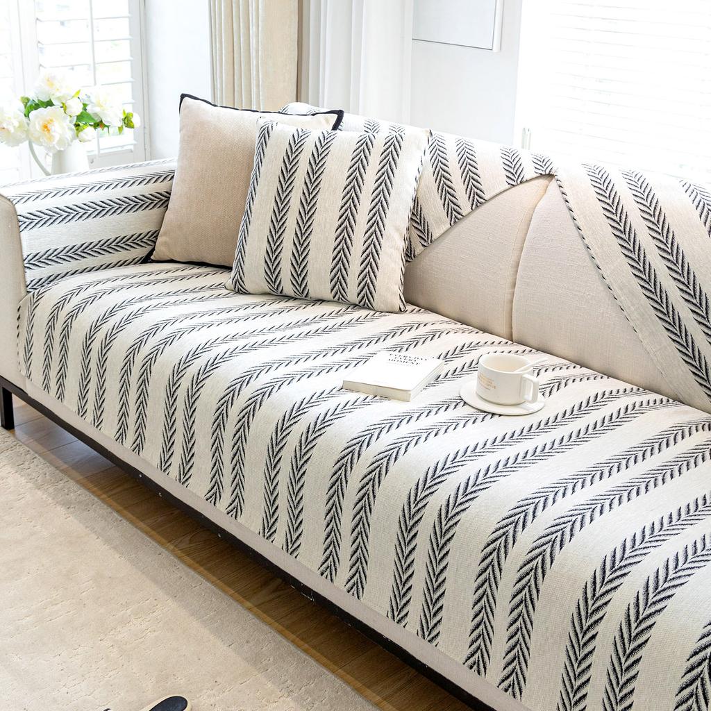 Modern Nordic Sofa Cushion Universal Fabric Non-Slip Leather Sofa Cover  New Sofa Seat Cushion Light Luxury