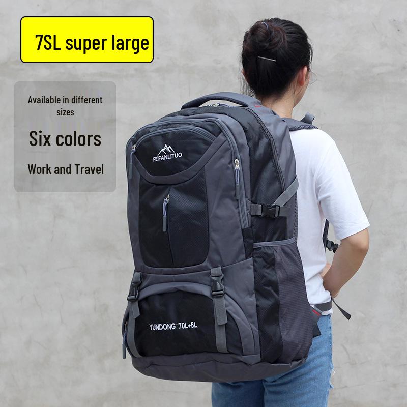 Waterproof Hiking & Travel Backpack: 65L for Women, 75L for Men, Student Laptop Compartment