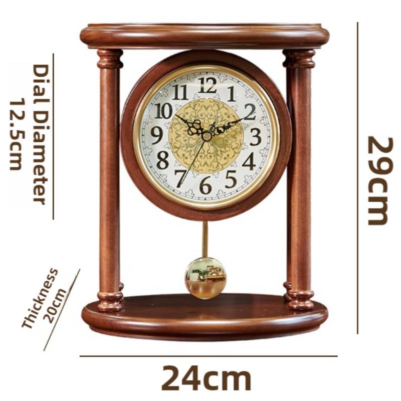 Ретро Настольные Часы Деревянные Настольные Часы Декоративные Роскошные Настольные Маятниковые Часы Эстетичные Бесшумные Настольные Часы Настольное Украшение