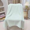 Korean Style Light Yellow Polka Dot Flannel Nap Blanket