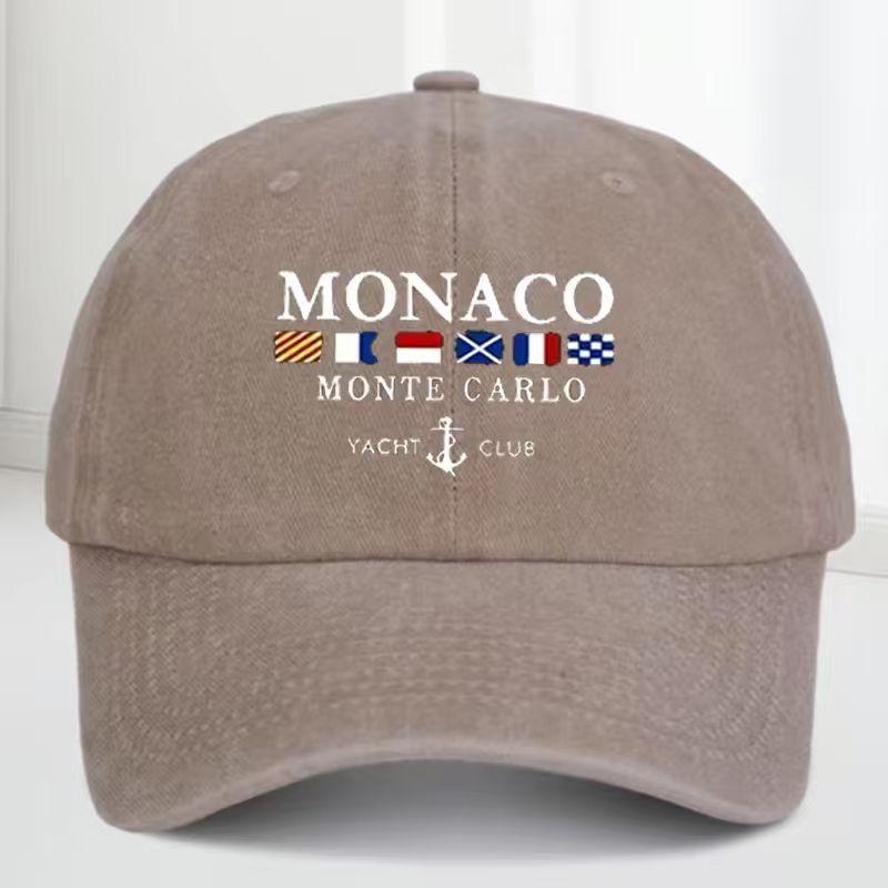 A Retro Washed Baseball Cap with a Design Inspired by Monaco Montecarlo and Geometric Patterns | Unisex's Outdoor Baseball Cap