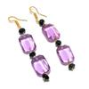 Pink Amethyst Gemstone Handmade 925 Sterling Silver Jewelry Earring 2.88" GK-4823