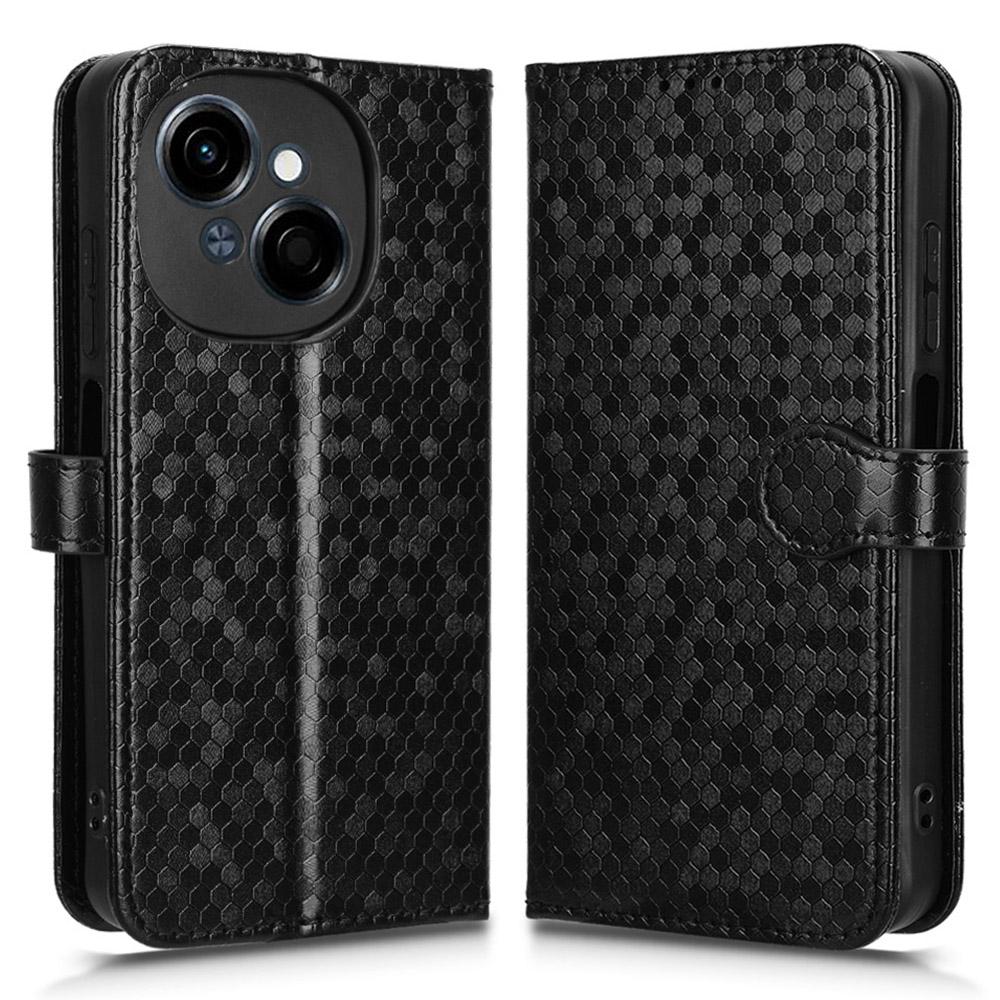 For TECNO Spark Go 2025/Spark Go 1/Pop 9 4G Wallet Case Dot Pattern Imprint PU Leather Phone Cover