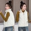 Cotton Vest Women's Short Stand-up Collar Rhombus Autumn and Winter New Cotton Vest Cotton Vest Jacket Fashion Cotton Vest