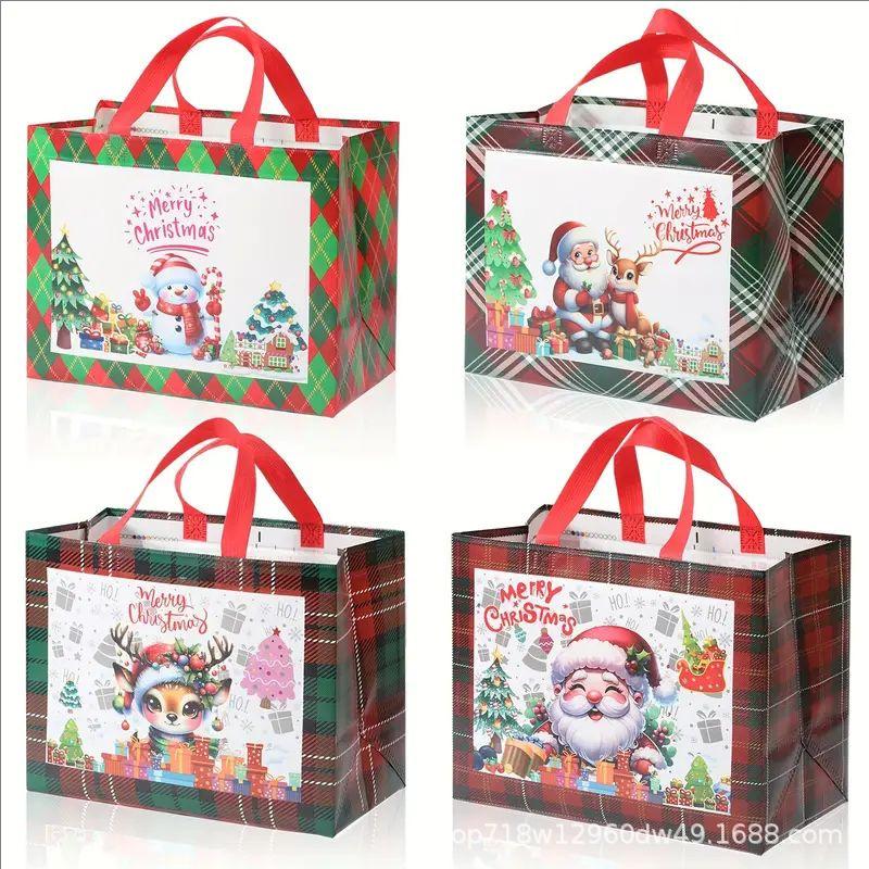 Christmas Non-woven Fabric Christmas Gift Bags, Gift Packaging Handbags
