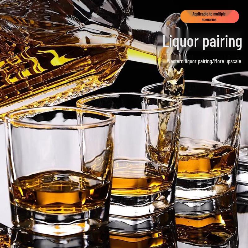 Jiwu Senlin Square Whiskey & Beverage Glass Set, 6-Piece