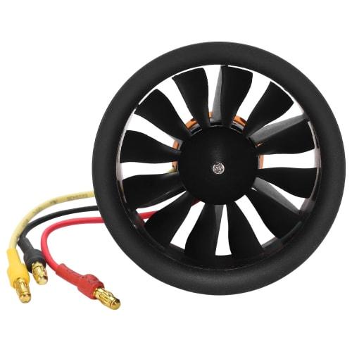 QX-Motor 50mm EDF 12-Blade Ducted Fan with QF2611-4600KV 3-4S Brushless Motor for RC Airplanes, CW, Durable, Long-Lasting Use