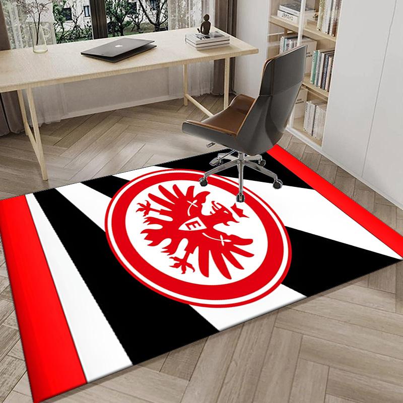 Eintracht Frankfurt Crest Area Rug Office rug, Chair Rug, Decor Carpet Livingroom bedroom Mat, Large Size Fan gifts Christmas gifts