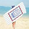 Sardine Can Vintage Beach Towel Seafood Label Design Quick Dry Microfiber Towel For Summer Pool Travel Men
