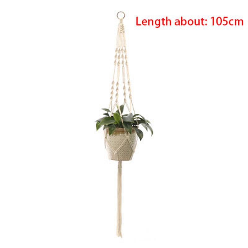 Handmade Macrame Plant Hanging Baskets Flowerpot Holder Balcony Courtyard Garden Wall Decoration Plant Hanger