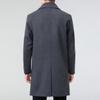Double-sided cashmere woolen coat for men, mid-length winter high-end middle-aged daddy double-breasted woolen coat