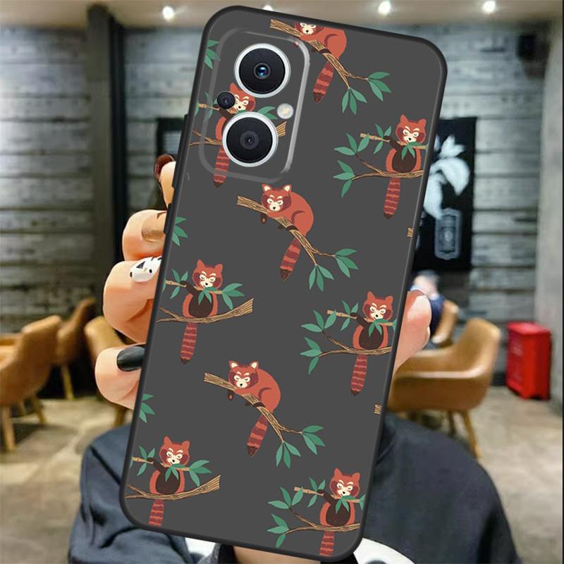 Red Panda Case For OPPO Reno 13 F 12 F 11F 8T 7 8 10 11 Pro OPPO Find X8 Pro X6 X3 X5 Lite Cover Coque