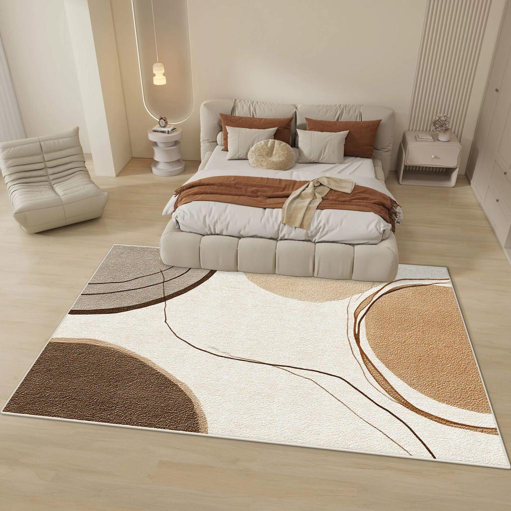Moderní abstraktní koberec pro ložnici, k posteli, domácí dekorace, do obývacího pokoje, velké koberce, do obývacího pokoje, chlupatý, měkký, protiskluzová podložka pod nohy