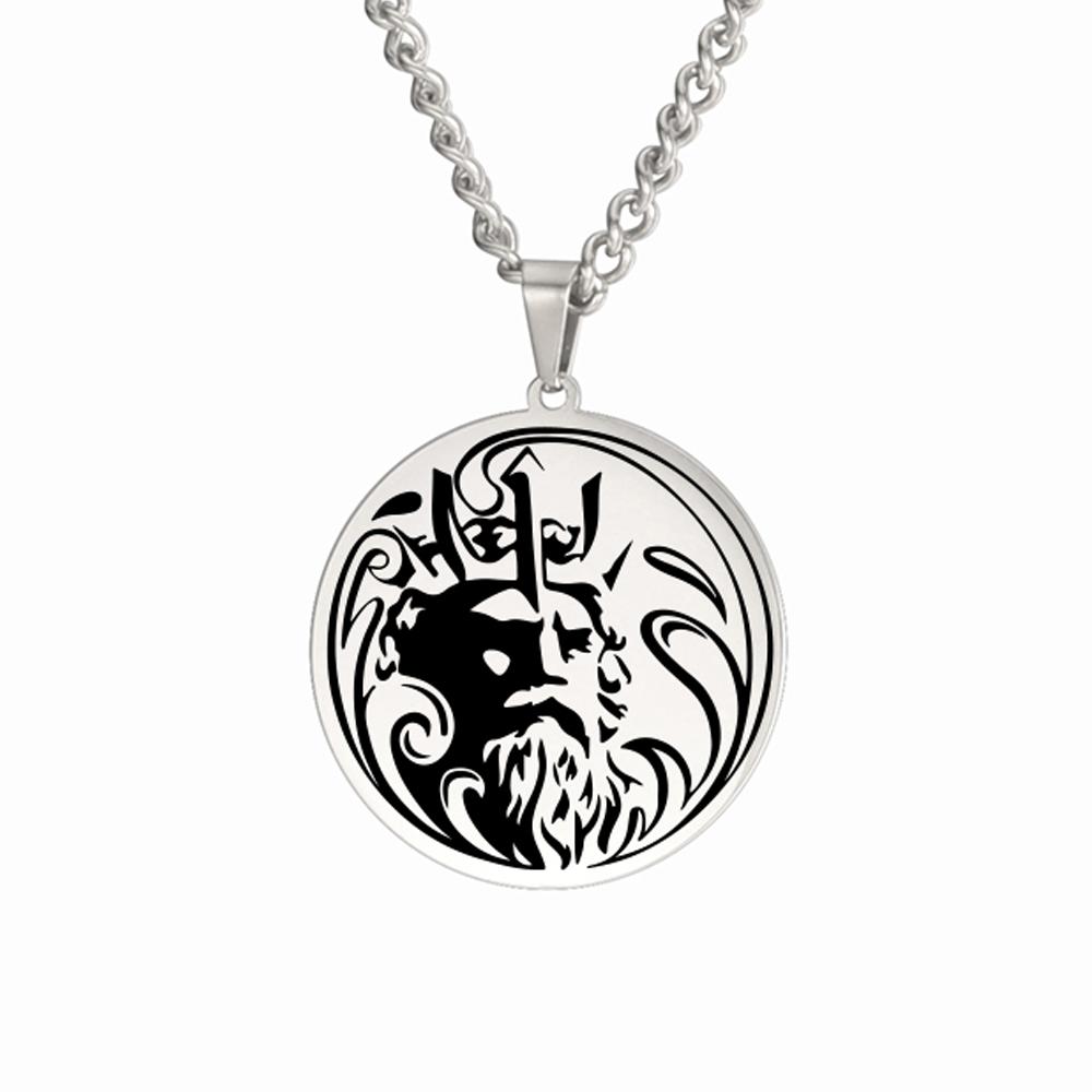 Dawapara Vintage Ancient Greek Warrior Pendant Egyptian Goddess Athena Aphrodite Artemis Apollo Symbol Stainless Steel Amulet