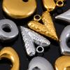 5pcs Stainless Steel Big Hole Heart Charms Pendants for DIY Jewelry Findings Women Necklace Bracelets Supplies Earrings Making