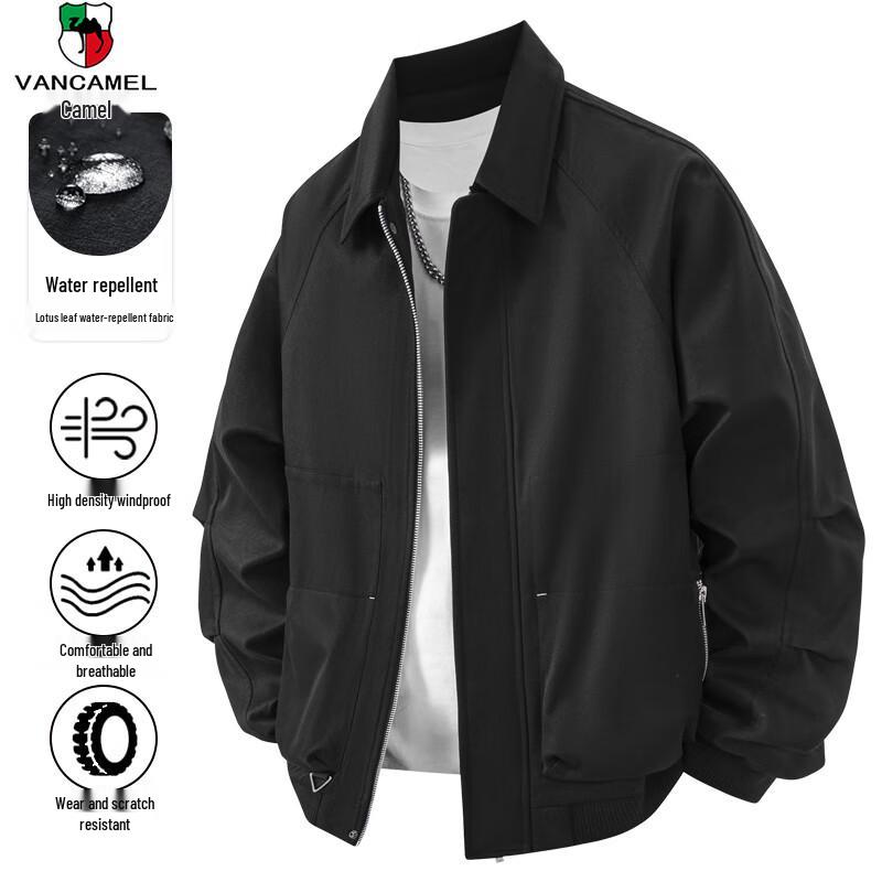 

VANCAMEL Men s American Style Lapel Workwear Jacket L