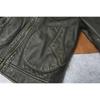 Chinese Size Vintage Olive Green Genuine Cowhide Men Leather Jacket Autumn Turn Down Collar Real Leather Coat