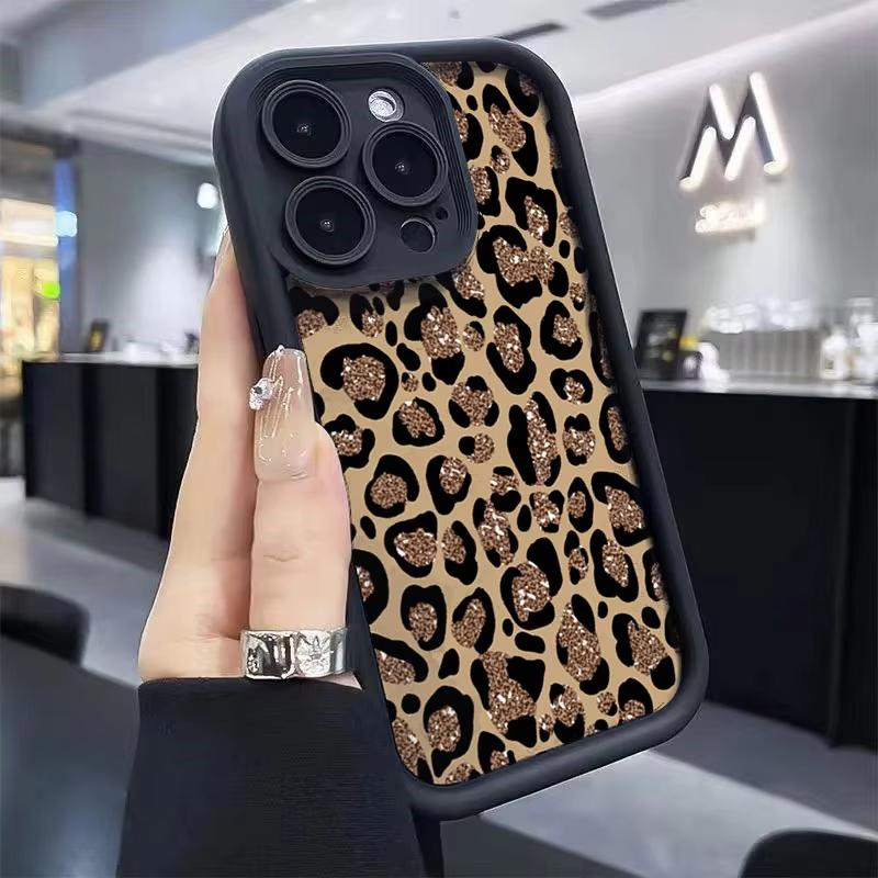 INS Leopard Print Phone Case for Samsung Galaxy S25 S24 S23 S22 S21 S20 Ultra Plus FE A15 A35 A54 A55 Soft TPU Cover