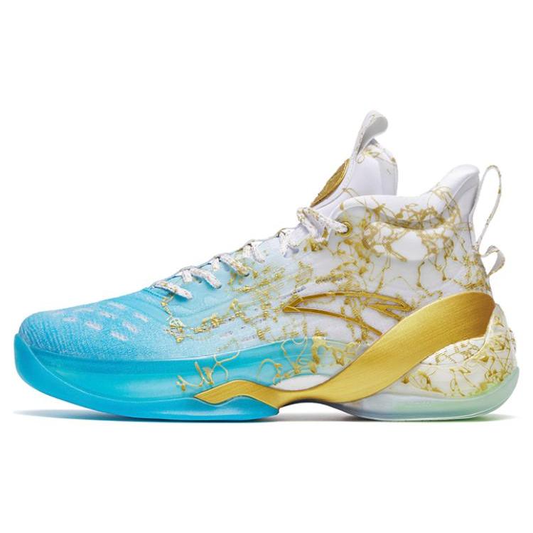 

Anta KT7 Pro Gold Ocean Mismatched Cushioning Slip Resistant Abrasion Resistant Mid top Basketball Shoes Men s 112231101S-1 43