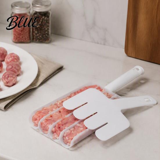 Multipurpose Food Shaper Meatball Maker Tool with Pusher 3/4 Compartments Design Grade PP Nonstick Scoop Non Stick Spoon Efficient Mold for Kitchen