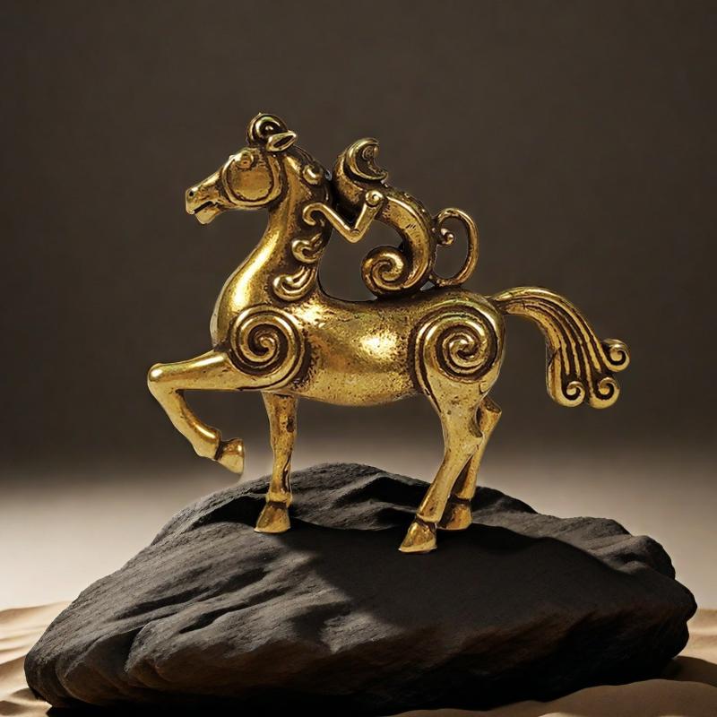 2026 Year Of Horse Brass Feng Shui Horse Figurines Miniatures Bless Your Career With Success Home Office Desktop Decoration Gift