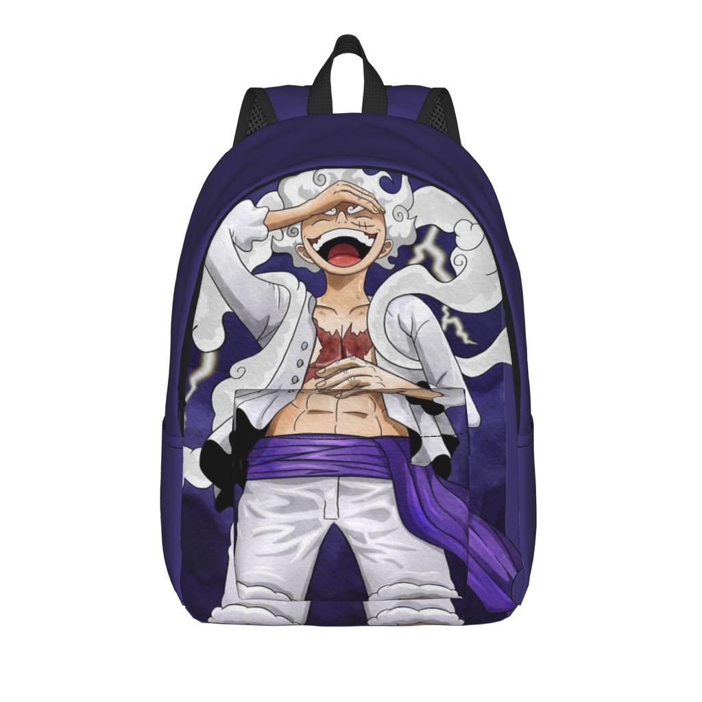 Monkey D. Luffy One Piece Fashion Backpack with Pocket Student Work  Daypack for Men Women College Canvas Bags