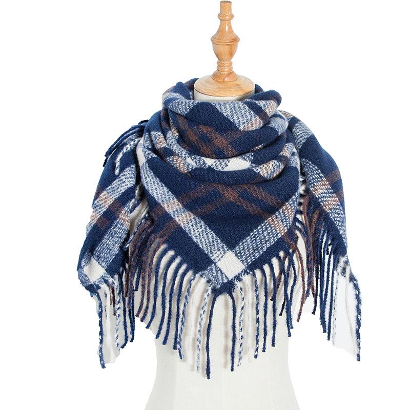 Imitation Cashmere Women Scarf Winter Plaid Fringed Scarve Pashmina Mujer Female Echarpe Hiver Foulard Bufanda Thick Wrap Shawls