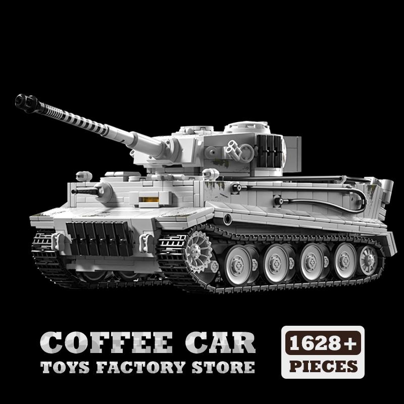 

LATEST Military Vehicle Bricks MOC Kits Tiger Tank S04/1322 Assembly Model German Panzer Blocks Puzzle Playthings Adults Collection Gifts