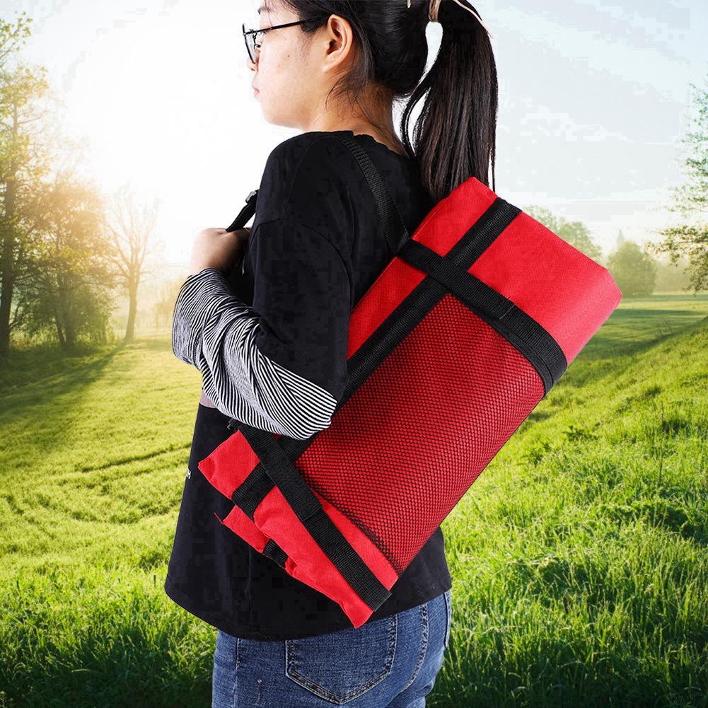 Portable Moistureproof Picnic Mat Outdoor Camping Beach Stadium Folding Seat Cushion Black