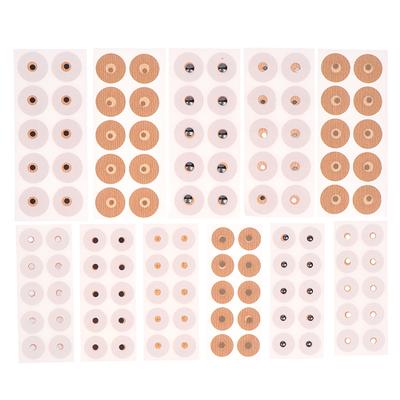 10 hojas de cuentas magnéticas de acupuntura para puntos corporales con pegatinas magnéticas adheridas para eliminar el dolor. Imán permanente.