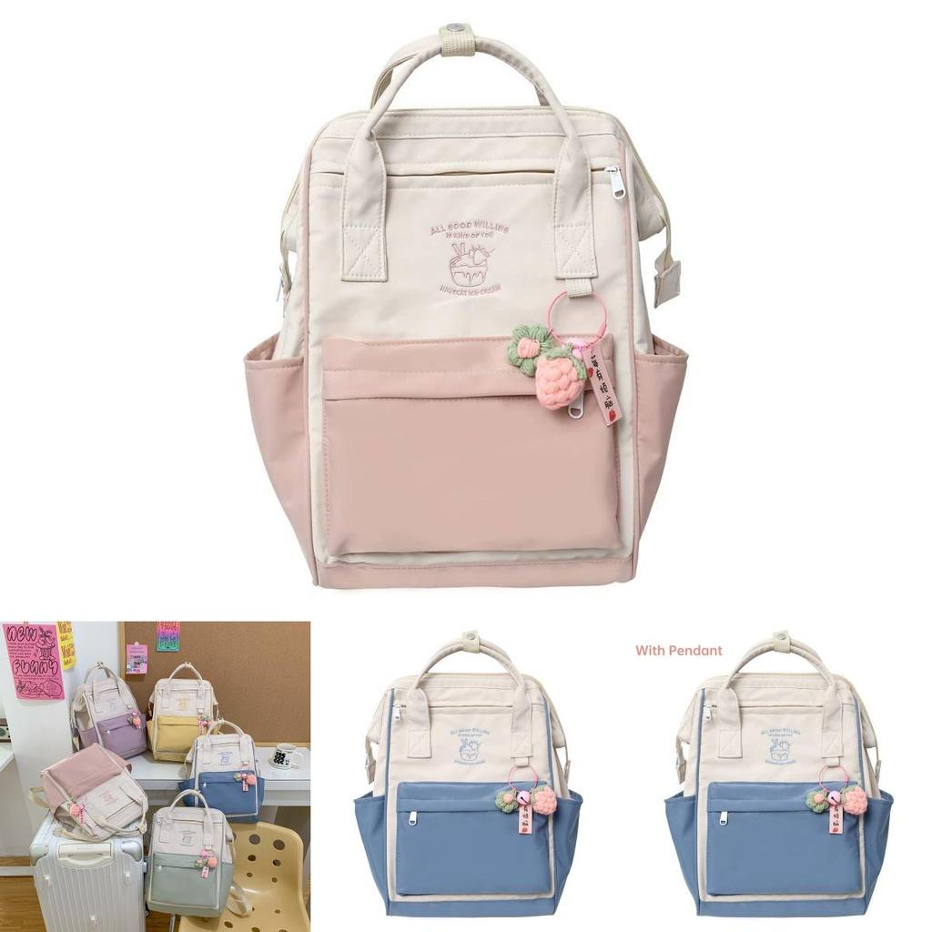 Trendy Nylon Backpack For Girls Lightweight Waterproof Stylish School And Daily Use