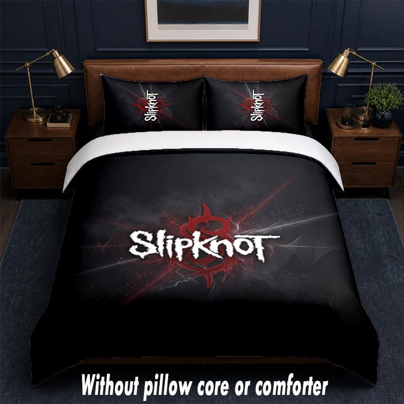 Set Biancheria da Letto Design Slipknot 1 Copripiumino + 2 Federe Morbido Traspirante Biancheria da Letto per la Casa