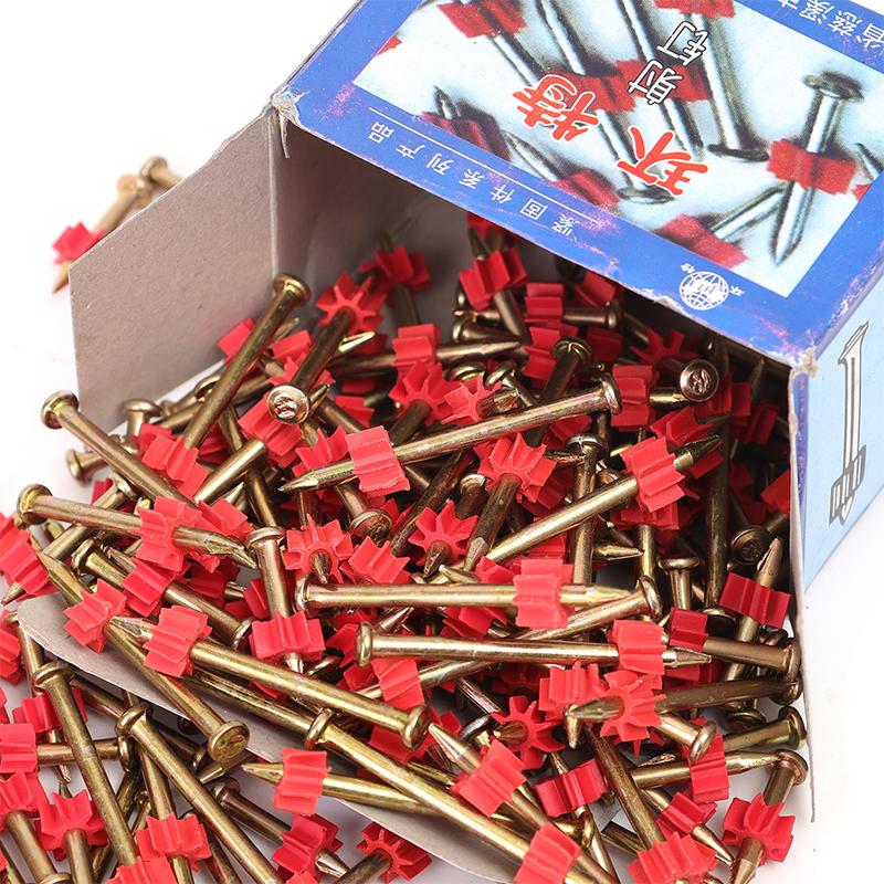 100 SZT Gwoździe Betonowe Młotek Wbijak Stalowe Gwoździe Łączniki do Ścian Cementowych Stolarki Mebli Ścian Ceglanych Wkręty Sprzedaż Hurtowa 34mm