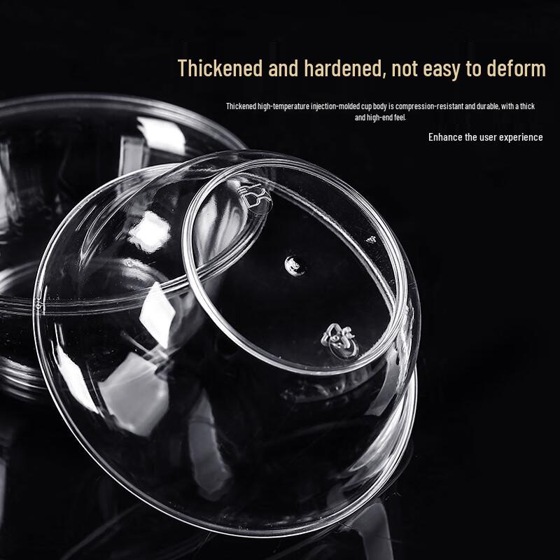 Baizien W59 Disposable Clear Plastic Bowls, 260ml (100-Pack)