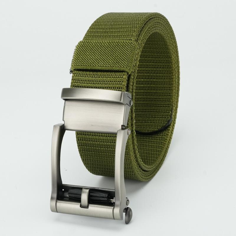 Men's Belt Automatic Buckle Braided Nylon Tactical Belt Minimalist Versatile Business Outdoor Canvas Belt Men