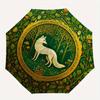 Forest Fox Elegance: Unique Decorative PlateUmbrella, Portable 3-Fold Umbrella for Men & Women,Christmas Gift ES342