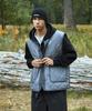 Fluke Oversized Quilted Vest Dark Grey Fvt203