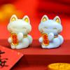 9Pcs Cute Good Luck Cat Mini Figurines Miniature DIY Decorative Micro Landscape Fortune Lucky Cat Car Desktop Home Ornaments