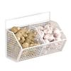 Storage Rack Wall Mounted Organizer with 360° Ventilation And Compartments Design Storage Basket for Kitchen