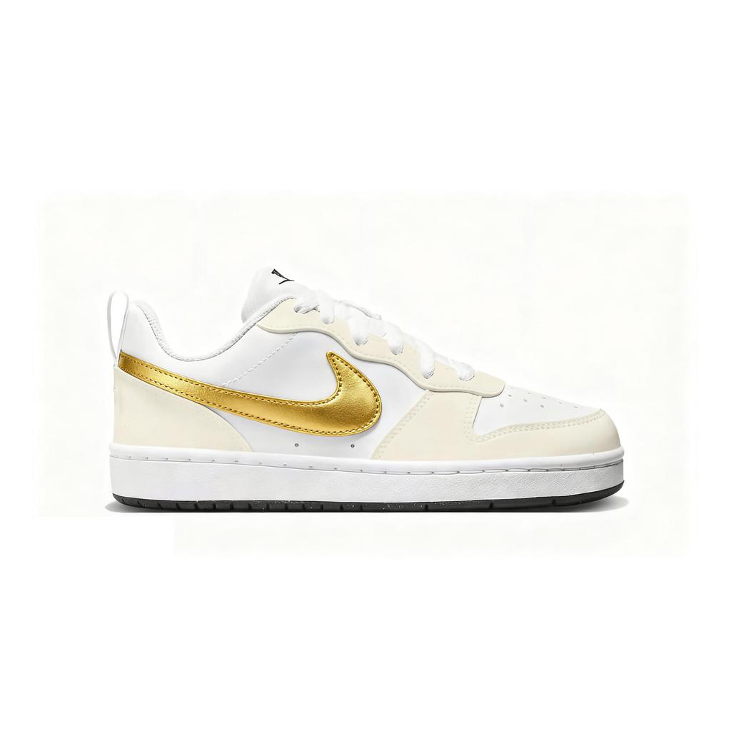 Nike Court Borough Skateboard Shoes Women's Low Top Gold/White/Yellow DV5456-104(Team619-)