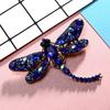 Vintage Full Rhinestone Big Dragonfly Brooch For Women Men Exquisite Colorful Crystal Insect Dragonfly Animal Pins Party Jewelry