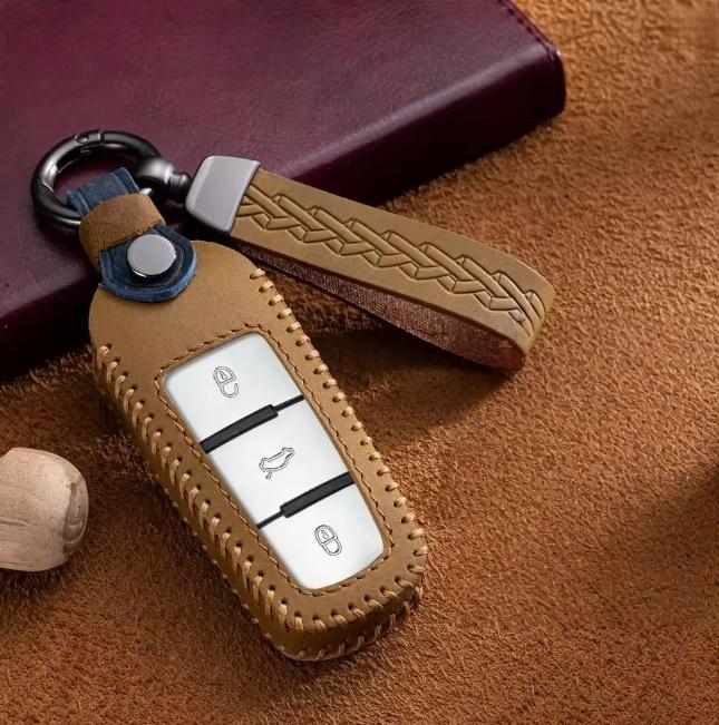 

Fashion Car Key Cover Case Shell Protector Fob For Volkswagen VW CC Passat B6 B7 Passat 3C CC Maogotan R36 B5 B7L Accessories коричневий