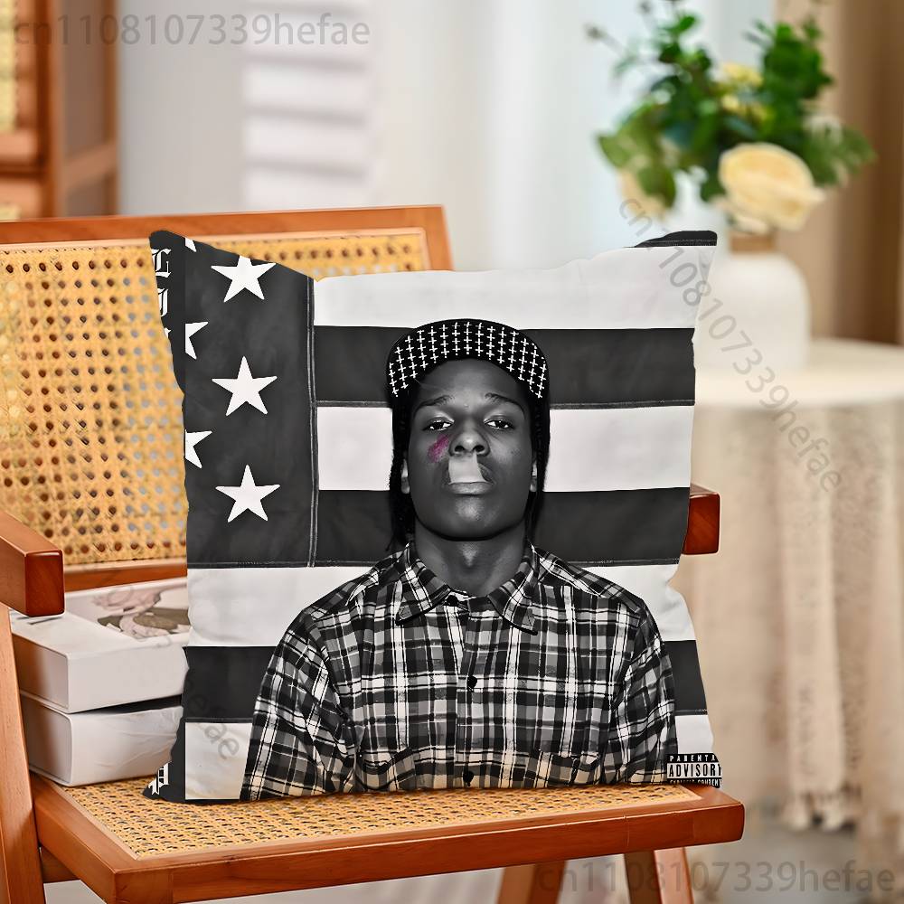 Rapper AASAP RRocky Print Polyester Pillow Case for Valentine gift Home Sofa Cushion Cover Decoration Custom