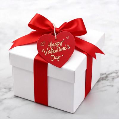 100pcs Heart Shaped Cards Valentine's Day Tags Hanging Decoration DIY Gift Labels Red Packaging Decoration Tags