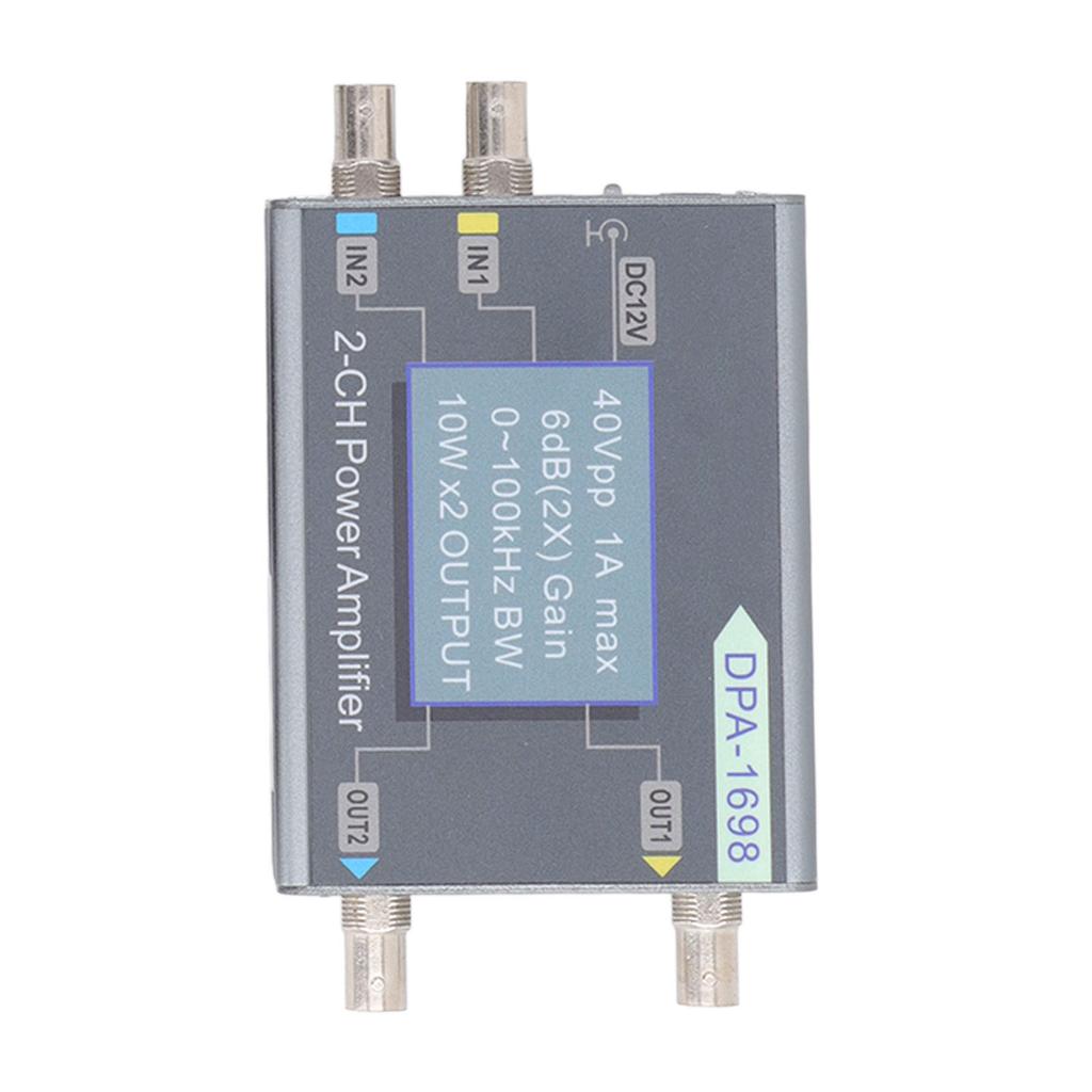 Signal Generator Power Amplifier 0?100KHz 0?40Vpp 2CH 10Wx2 DPA1698 High Power Amplifier