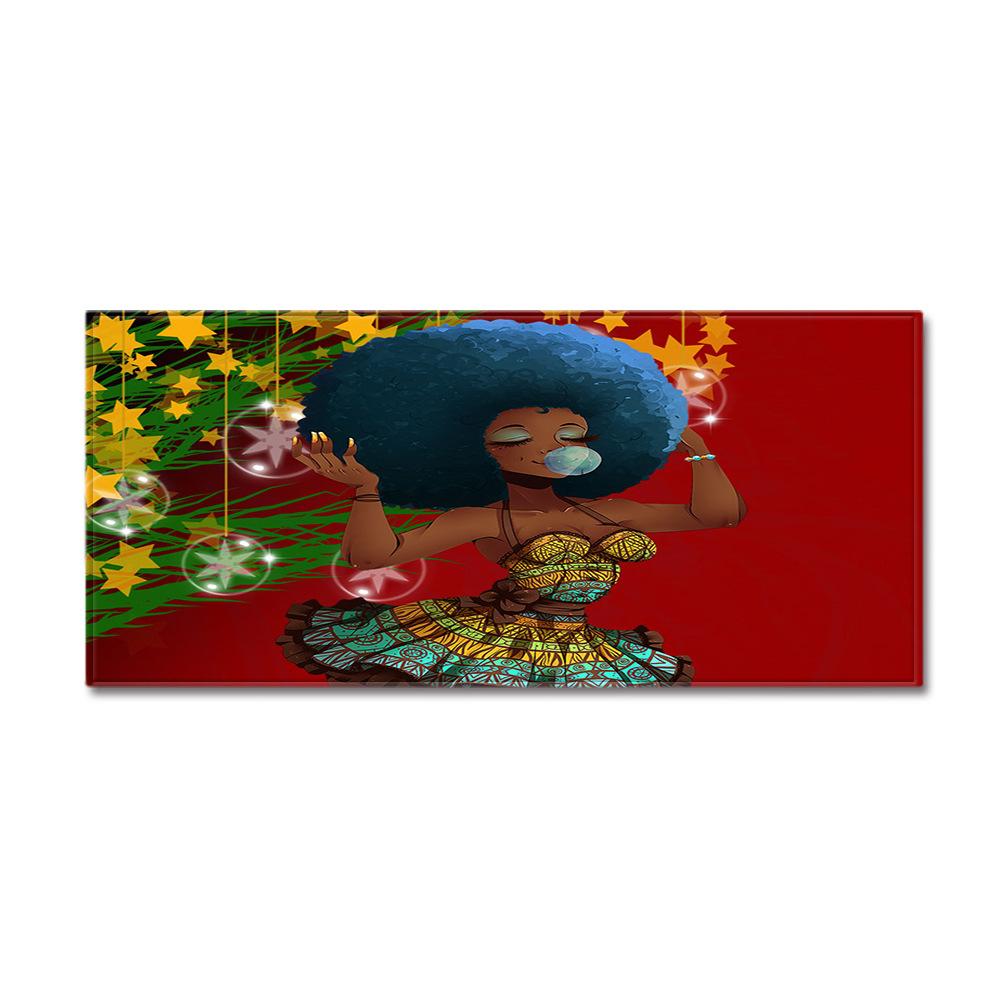 African Women'S Theme Carpet Long Floor Mat Doormat