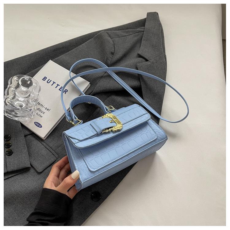 

2023 Лето Нишевая Простая Женская Сумка Квадратной Формы через Плечо и Кроссбоди синий