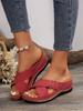 2024 Summer Versatile Non-slip Lightweight Flat Wedge Sandals - Super Comfortable & Large Size Option