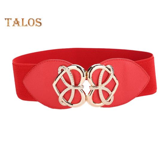 

Женский ремень с пряжкой в форме сердца, эластичный пояс из искусственной кожи, универсальный затягивающийся пояс, платья, пальто, повседневная одежда для свиданий и вечеринок красный